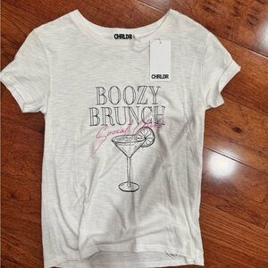 NWT CHRLDR Boozy Brunch Graphic Tee Size XS